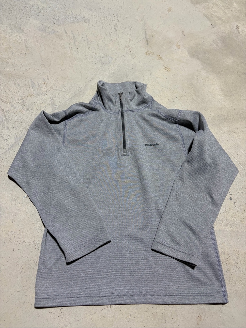 Patagonia kids capilene midweight Quarter-Zip Pullover Light Gray XS 5-6